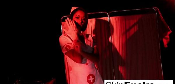  Sexy nurse Skin Diamond dances and teases her tight lil body for you!